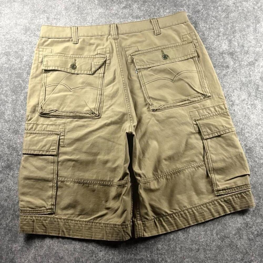 Levi’s Men’s 36 Khaki Heavyweight Cargo Shorts White Tab Baggy Utility